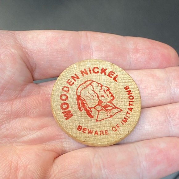 Vintage Intel Computer Coin Wooden Nickel Casino Coin Indian Head RARE! - Picture 3 of 6